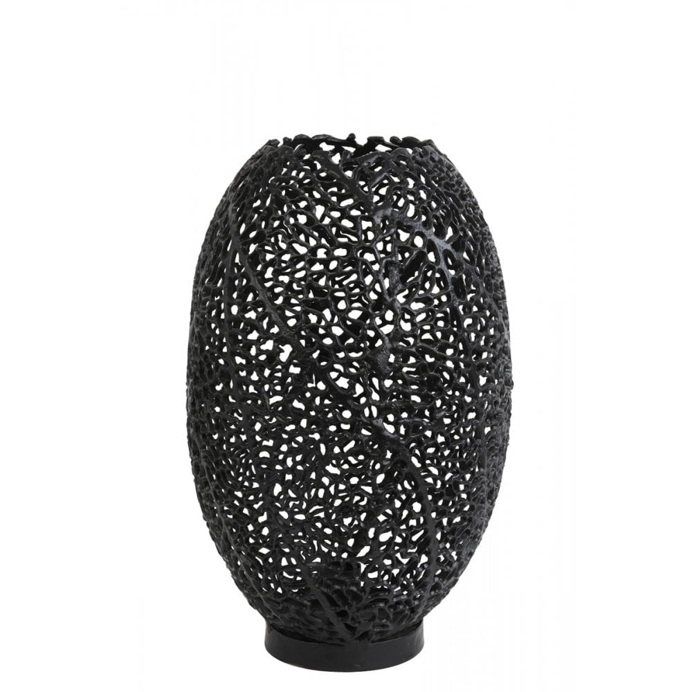 Sleek Sinula Black Metal Table Lamp - 33x52cm