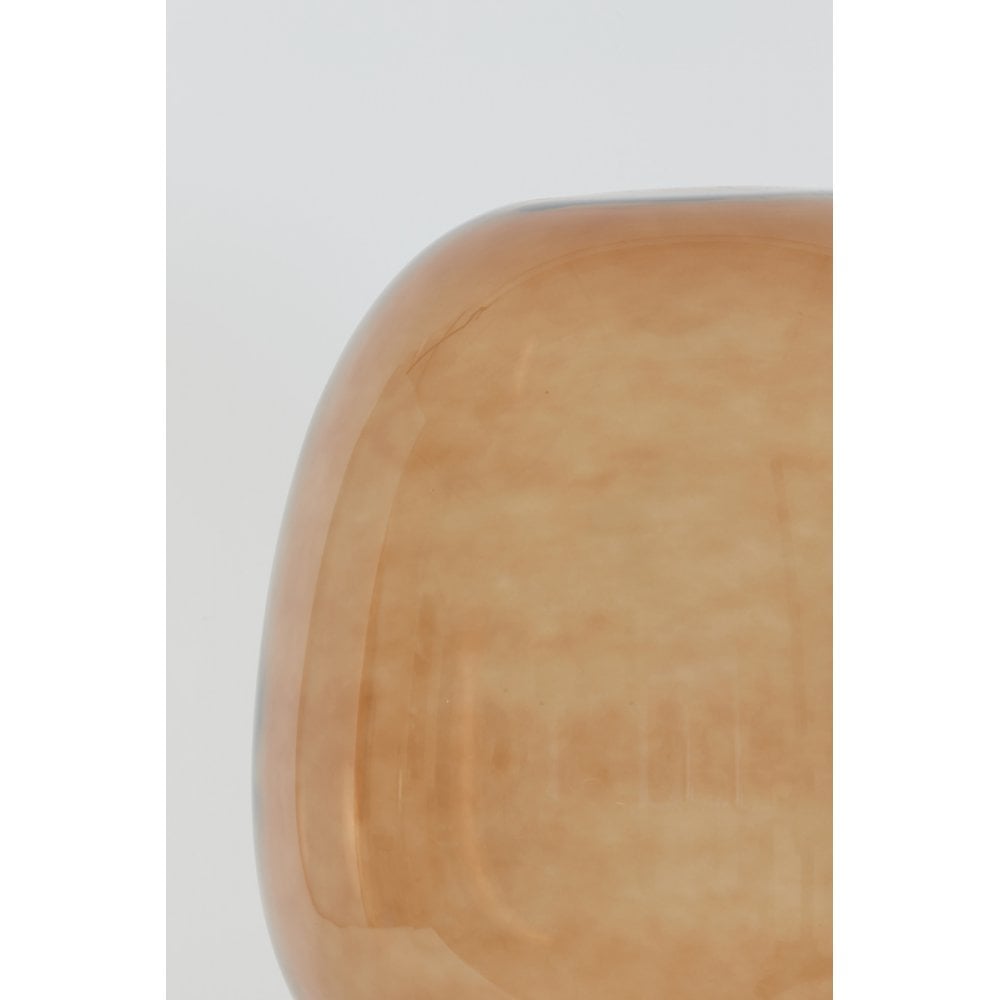 Elegant Bronze and Glass Round Table Lamp, 40x59cm, Brown