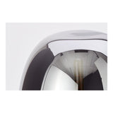 Elegant Smoke Glass Table Lamp, 40x59cm, Matte Black Finish