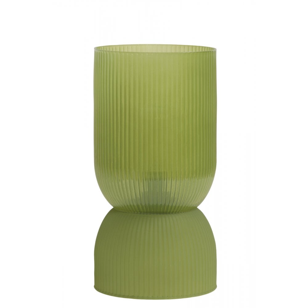 Phoebe Olive Green Glass LED Table Lamp, 14x27.5cm