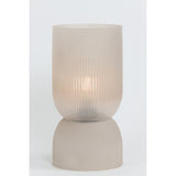 LED Glass Table Lamp 14x27.5cm Phoebe in Light Gray