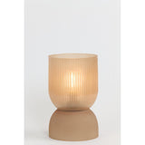 Phoebe Peach Glass LED Table Lamp - 12x19.5cm