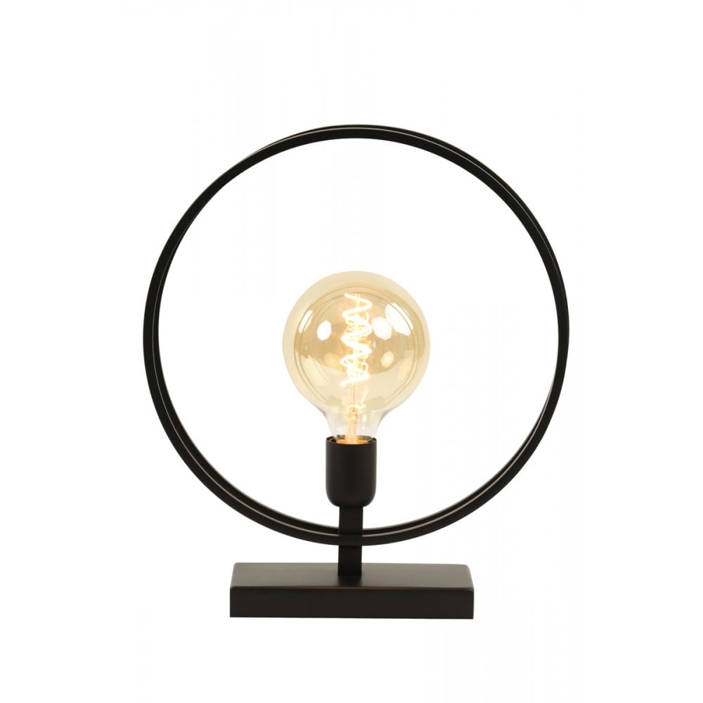 Sleek Black Rudra Metal Table Lamp - 35x10x40cm