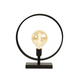 Sleek Black Rudra Metal Table Lamp - 35x10x40cm