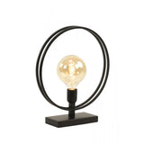 Sleek Black Rudra Metal Table Lamp - 35x10x40cm
