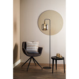 Antique Bronze Lekar Floor Lamp with Smoked Glass, 28x155cm