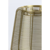 Golden Glow Round Metal Table Lamp 22x26cm