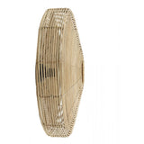 Handcrafted Natural Rattan Wall Lamp - Round, 60x21cm
