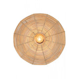 Handcrafted Natural Rattan Wall Lamp - Round, 60x21cm