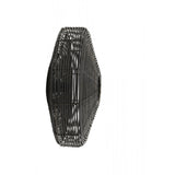 Dark Brown Mataka Rattan Round Wall Lamp (51x21cm)