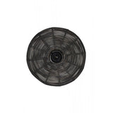 Dark Brown Mataka Rattan Round Wall Lamp (51x21cm)