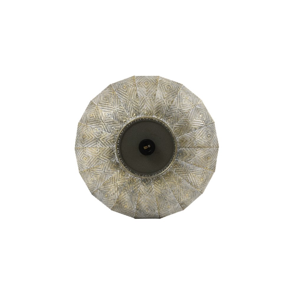 Elegance of Lavello: Antique Gold-White Round Wall Lamp 37.5x22cm
