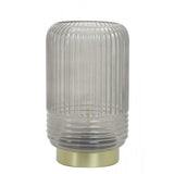Lipa Glass LED Table Lamp in Warm Grey - 16x26.5cm