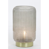 Lipa Glass LED Table Lamp in Warm Grey - 16x26.5cm