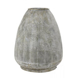 Vintage-Style Round Metal Table Lamp in Antique Gold and White, 46.5x57.5cm