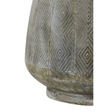 Vintage-Style Round Metal Table Lamp in Antique Gold and White, 46.5x57.5cm