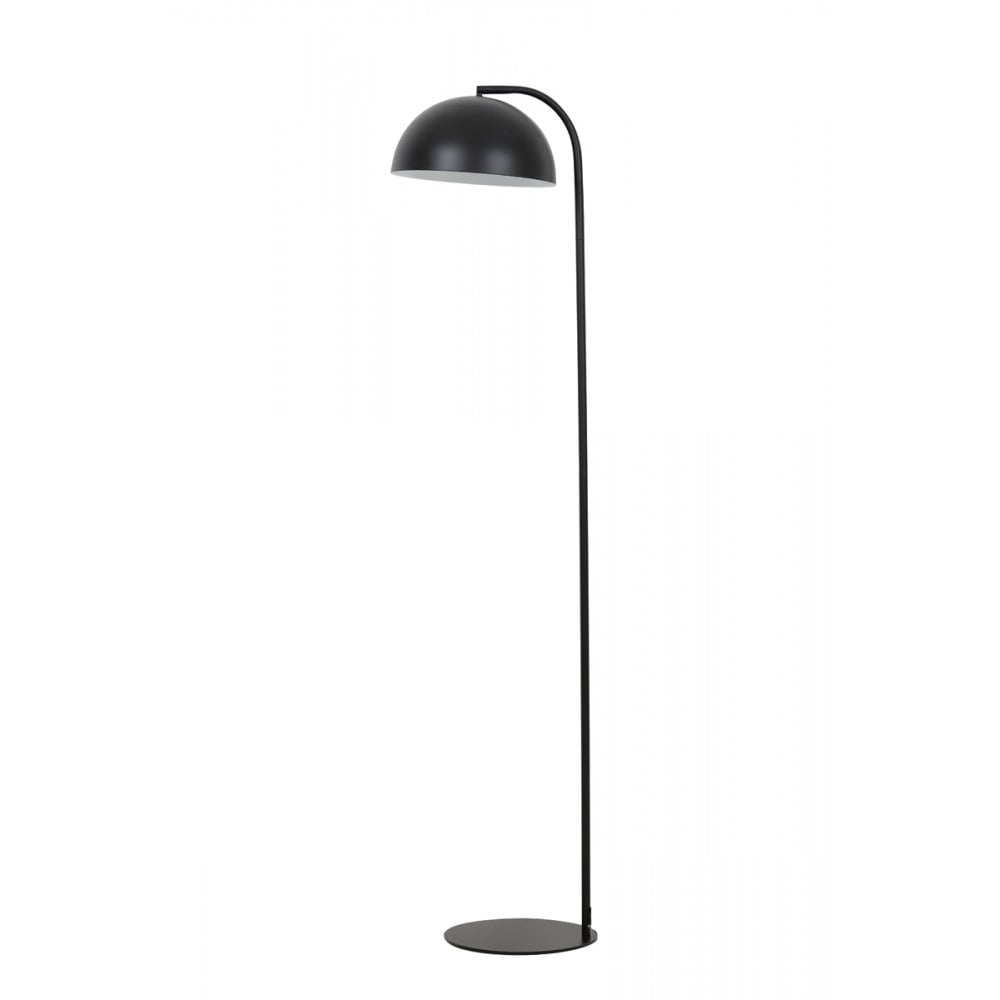 Mette Matte Black Metal Floor Lamp - 155cm Tall, Sleek and Modern Design