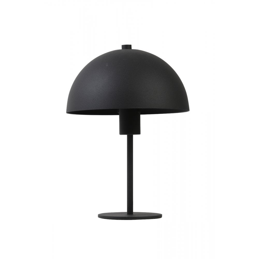 Merel Matte Black Round Metal Table Lamp 25x35cm