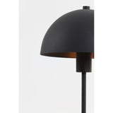Merel Matte Black Round Metal Table Lamp 25x35cm