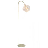 Antique Bronze and Smoked Glass Floor Lamp - 45x28x160cm Rakel Design