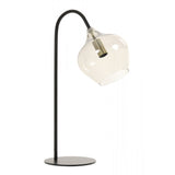 Rakel Matte Black & Smoked Glass Table Lamp 28x17x50.5cm, E14 Fitting