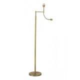 Antique Brass LED Floor Lamp, 138cm Tall, Round Design
