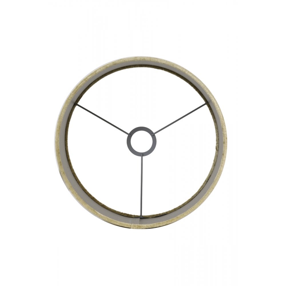 Gemstone Brass Round Textile Lampshade - 50x50x38cm