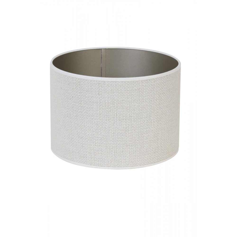 Egg White Round Textile Lampshade 40x40x30cm - Saverna Collection