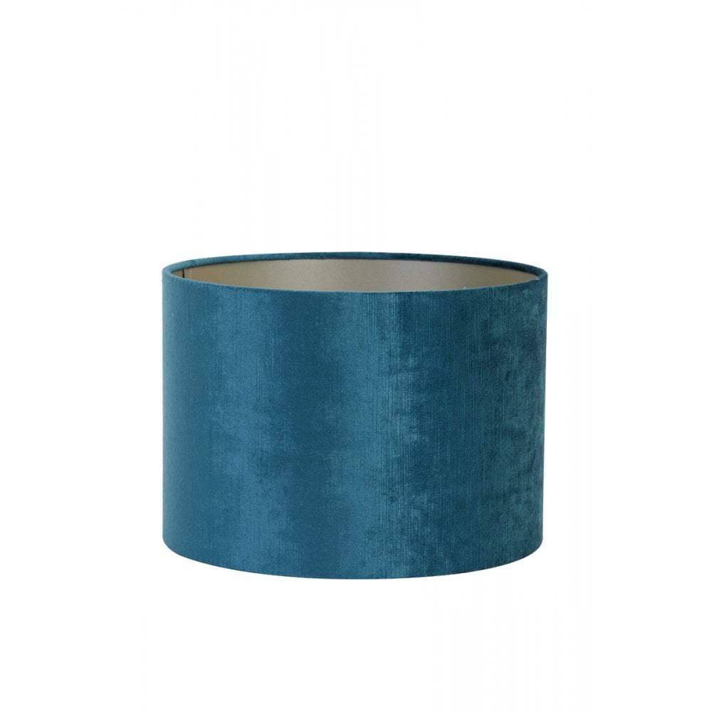 Gemstone Petrol Blue Round Textile Lampshade 40x40x30cm