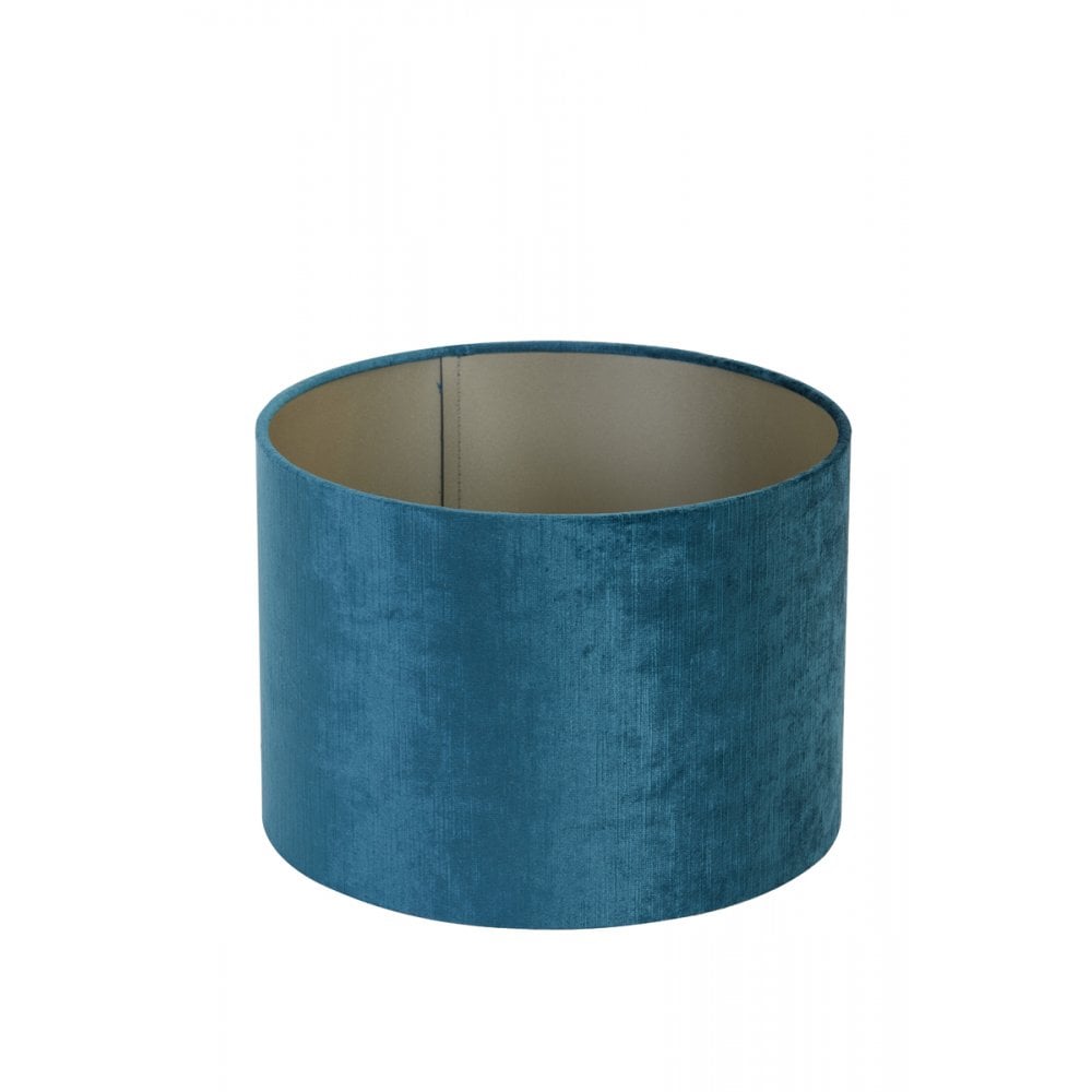 Gemstone Petrol Blue Round Textile Lampshade 40x40x30cm