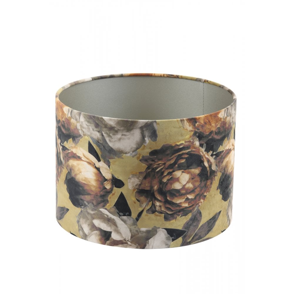 Bronze Rosy Victoria Round Textile Lampshade 30x30x21cm