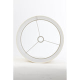 Pearl White Round Textile Lampshade 25x25x30cm