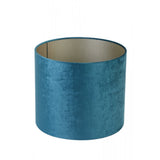 Gemstone Petrol Textured Round Cylinder Lampshade - Vibrant Blue 25x25x18cm