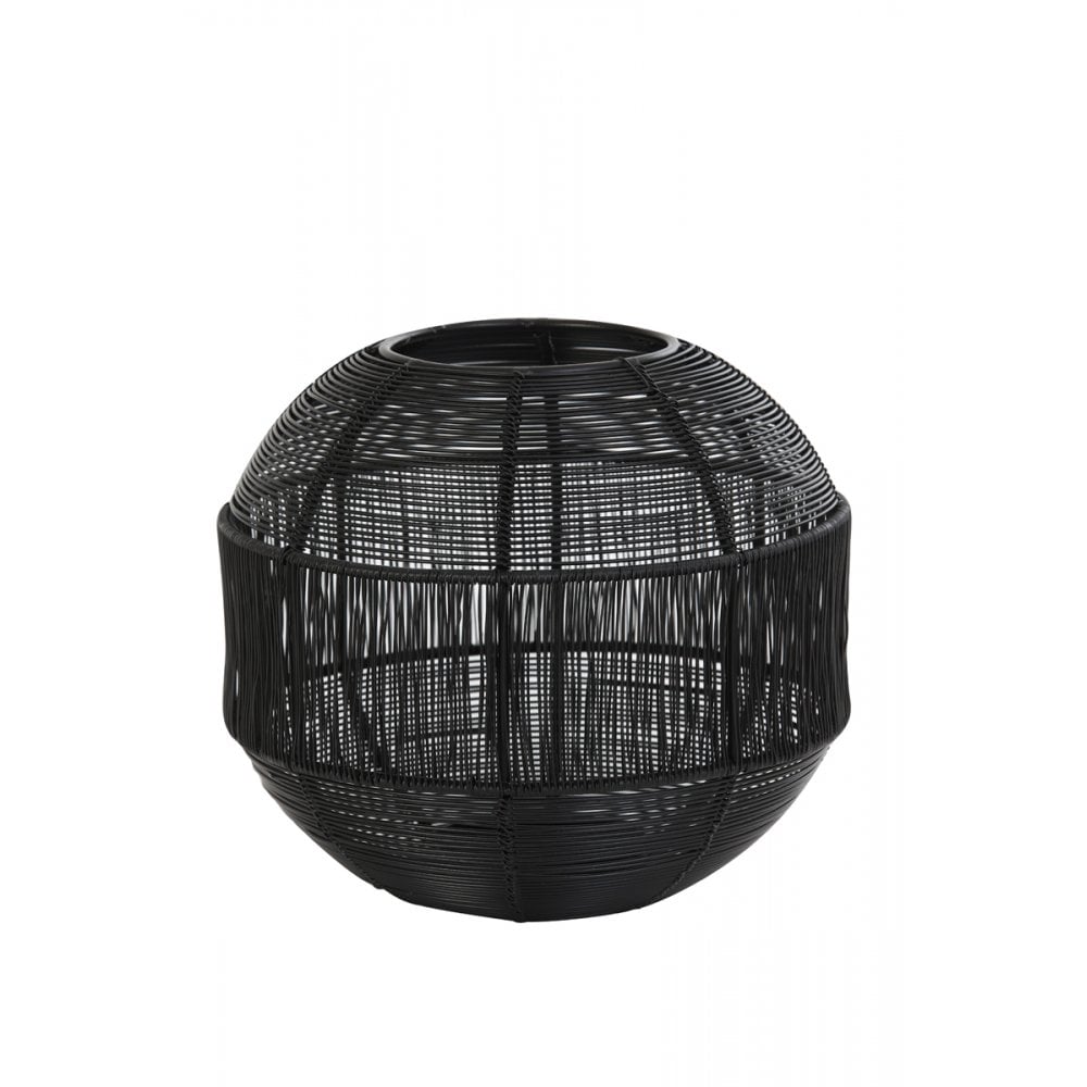 Hurricane 20x20cm Matte Black Windproof Candle Holder