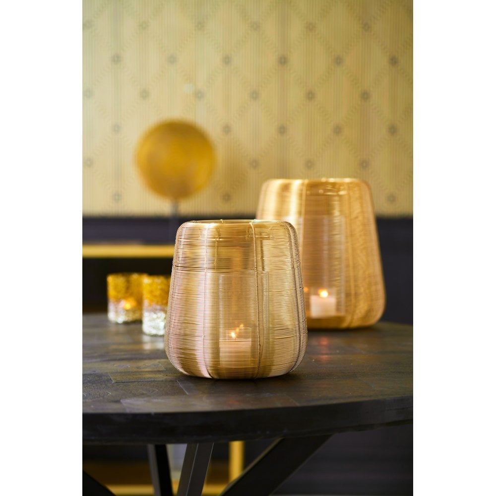 Golden Adeta Glass Candle Holder 16x16cm