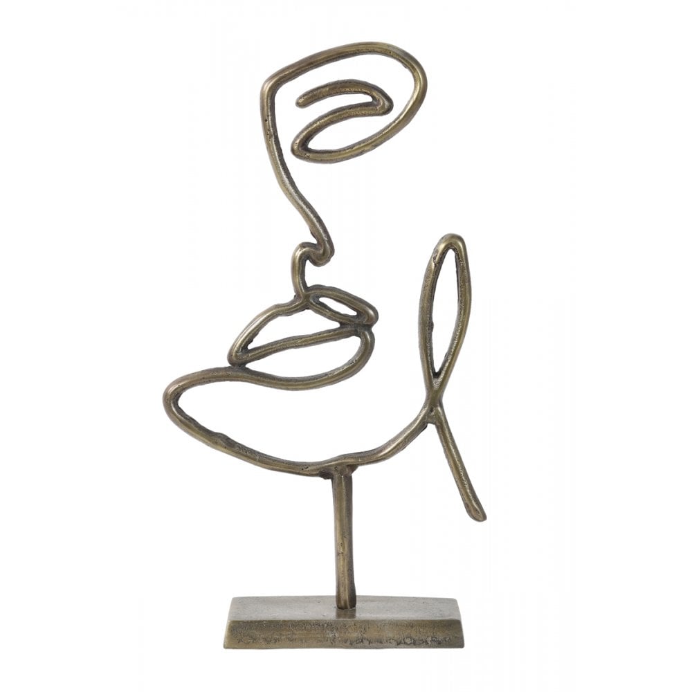 Antique Bronze Face Sculpture Ornament 43x24x8cm