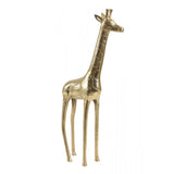 Elegant Gold Giraffe Sculpture - 28x11x63cm