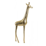 Elegant Gold Giraffe Sculpture - 28x11x63cm