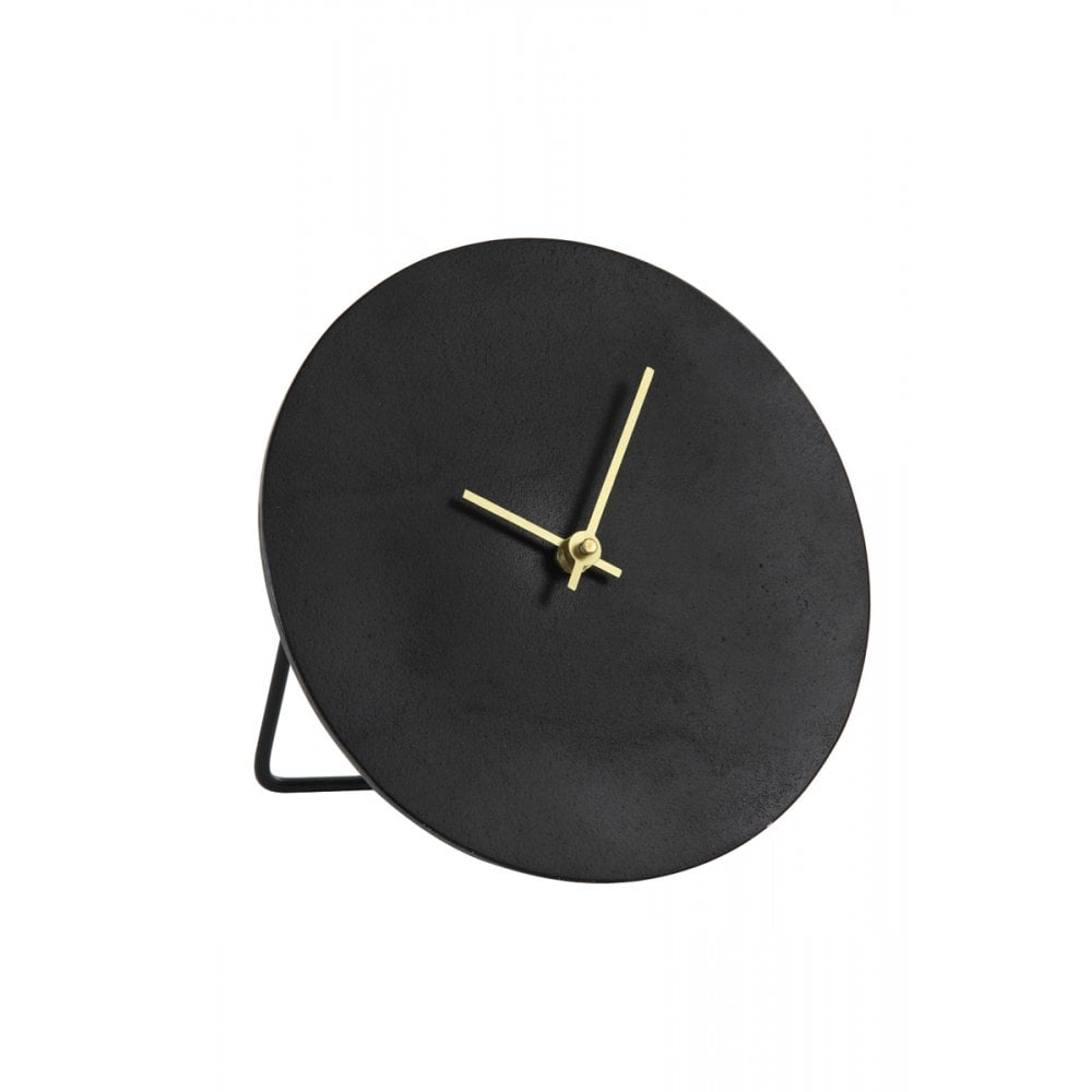 Vintage Black Round Metal Wall Clock, 20cm