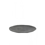 Elegant 52x51x2.5cm Matte Black Metal Dish