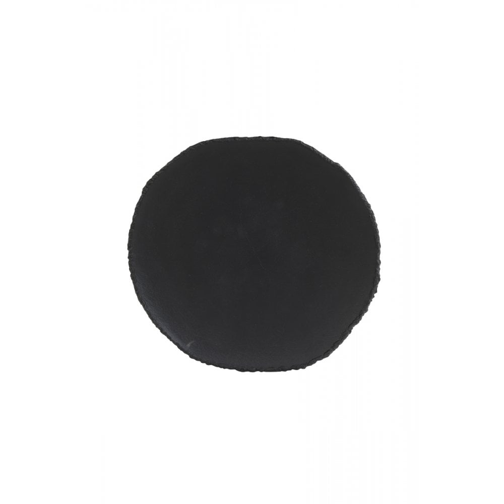 Elegant Oval Matte Black Metal Dish 41x39x2.5cm