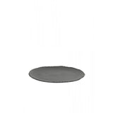 Elegant Oval Matte Black Metal Dish 41x39x2.5cm