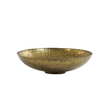 Title: Round Antique Bronze Metal Dish - 41cm x 11cm