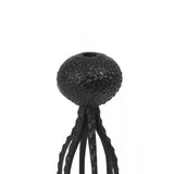 Octopus Matte Black Metal Candle Holder 12x25cm