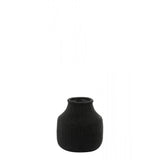Mokado Black Round Deco Vase 20cm