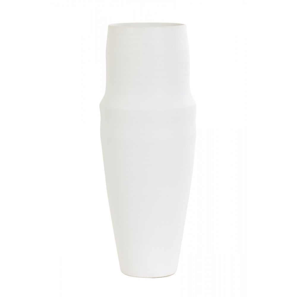 Elegant White Ceramic Vase 21x54.5cm - Picacho Collection