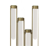 Antique Bronze Reimagined: Modern Open-Ring Metal Vase 39cm