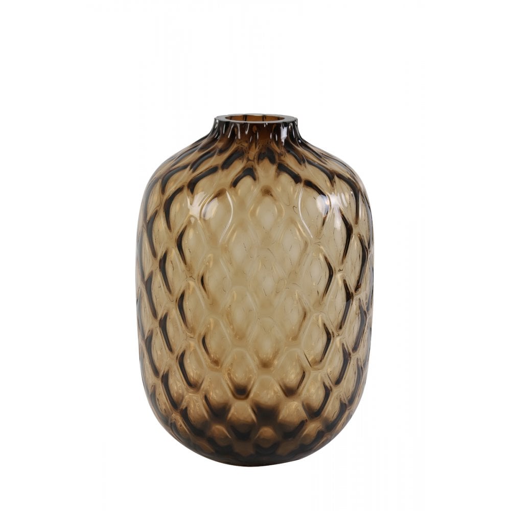 Elegant Carino Glass Vase - 42cm, Brown