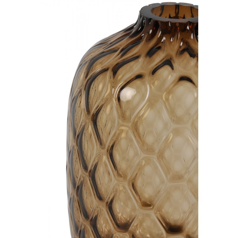 Elegant Carino Glass Vase - 42cm, Brown