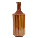 Elegant Brown Ceramic Round Vase - 13.5 x 35 cm by Dannee Ceramics